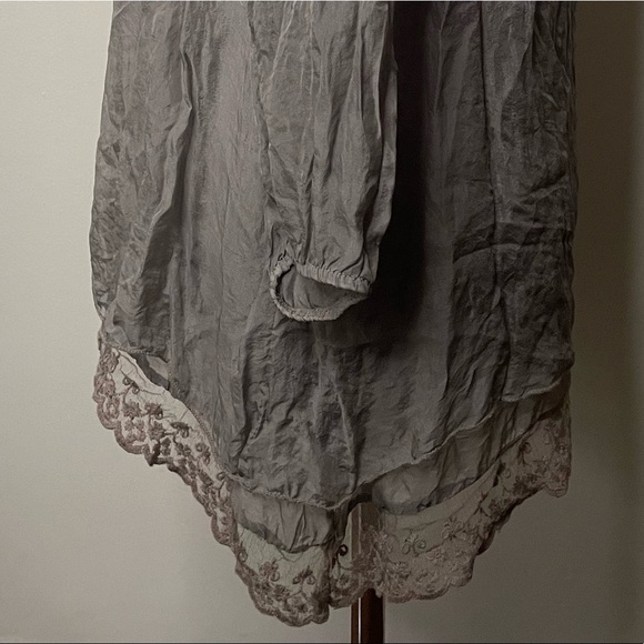 PRONTOMOTA Giusy silk blouse with lace detail size XS Made in Italy - Picture 6 of 6